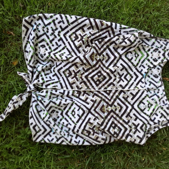 Size XS Rachel Roy summer abstract tye up tank top - Picture 13 of 16